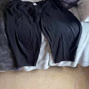 Loft plus Black Wide-Leg Pants size 26w dressy material light weight BNWT